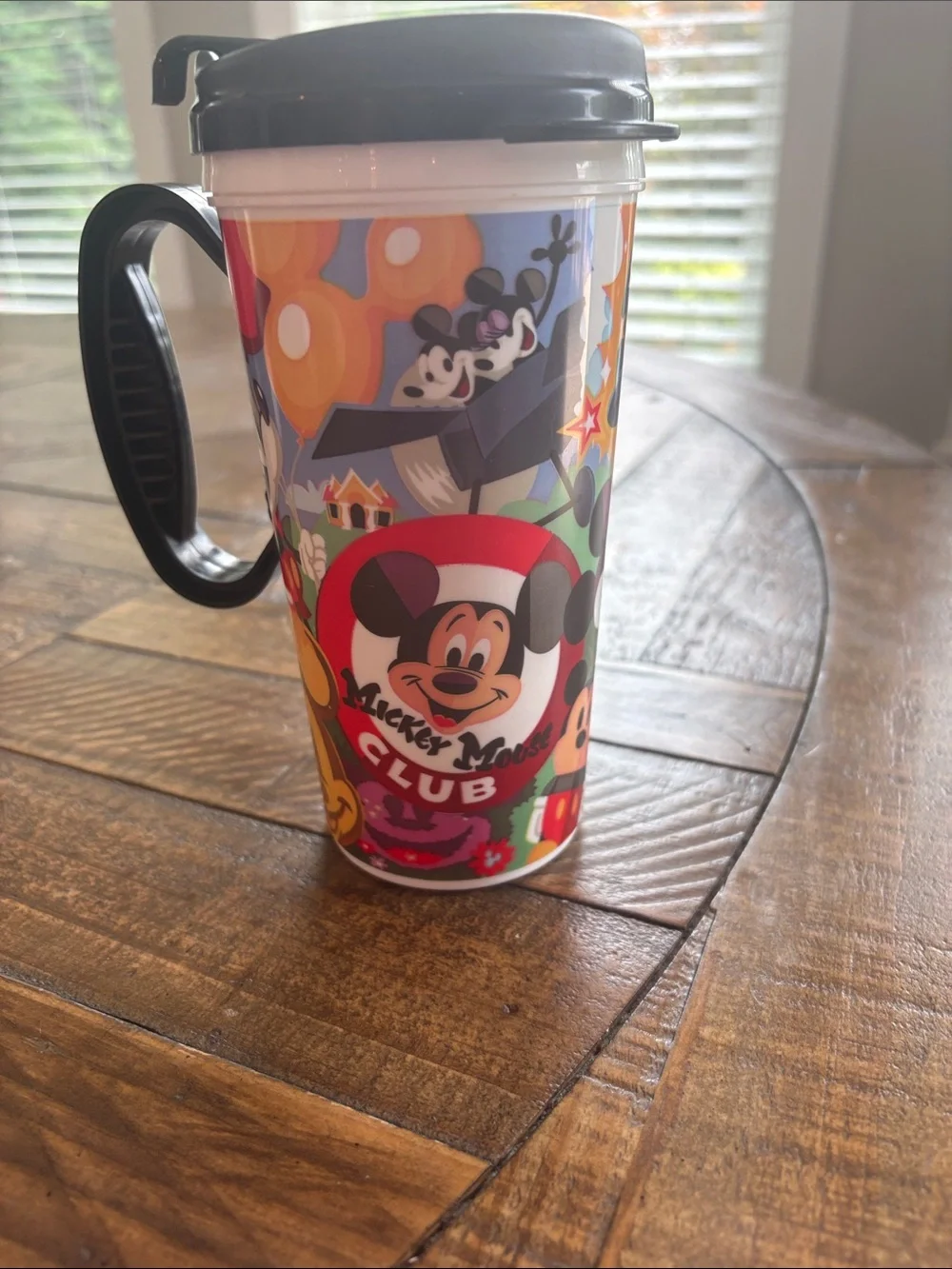 Disney Mickey Mouse Plastic Travel Mugs - Pink and Black Handles